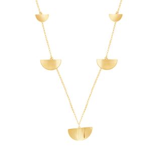 Gargantilha em Ouro 18k com Semi Círculos - AU7617