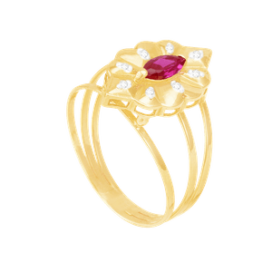 Anel de Formatura em Ouro 18k com Zircônia - AU7631