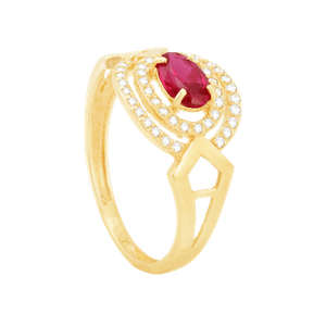 Anel de Formatura em Ouro 18K com Zircônias - AU7725