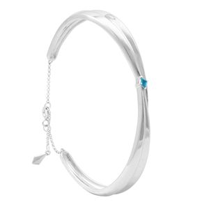 Bracelete em Prata 925 com Topázio London Carre - PU0053