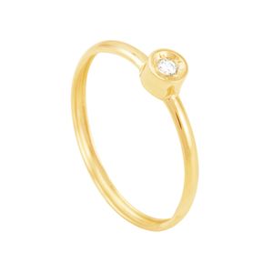 Anel em Ouro 18k Diamante com Cravação Inglesa - AU7711