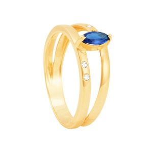Anel de Formatura em Ouro 18K com Zircônias - AU7721