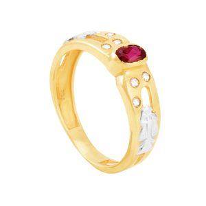 Anel de Formatura em Ouro 18K com Zircônias - AU7724