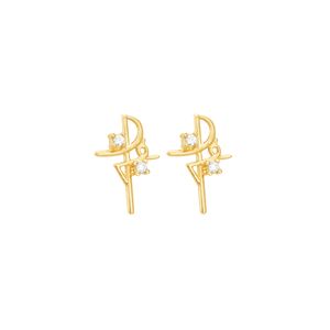 Brinco em Ouro 18k Fé com Zircônias - AU7809