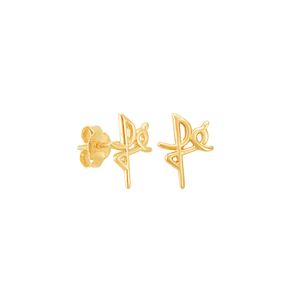 Brinco em Ouro 18k Fé com Zircônias - AU7809
