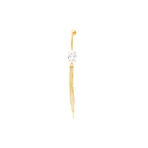 Piercing em Ouro 18k Oval com Zircônia e Franjas - AU7817