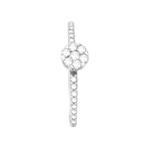 Anel em Ouro Branco 18K Chuveiro com Diamantes - AU7840