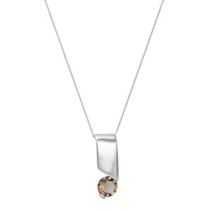 Colar em Prata 925 com Cristal Fumê - PL8521
