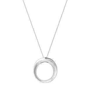 Colar em Prata 925 com Círculo Vazado - PL8522