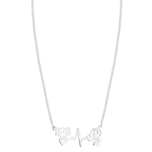 Colar em Prata 925 Batimentos Cardíacos Menina e Menino - PL8874