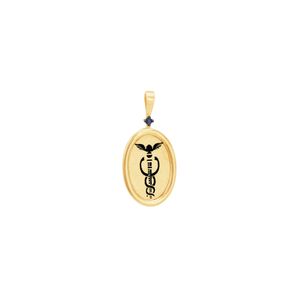Pingente em Ouro 18K Contabilidade com Safira - AU8016