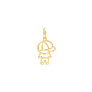 Pingente em Ouro 18k Menino Vazado - AU8024