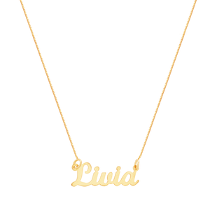 Gargantilha Ouro 18K Personalizado Nome 5 Letras - AU7502
