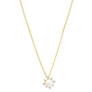 Gargantilha em Ouro 18K Pérola com Diamantes - AU8073