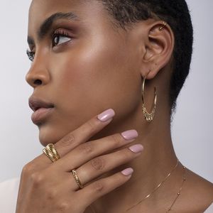 Piercing em Ouro 18K Fio Duplo com Bolinha 3 MM - AU8089