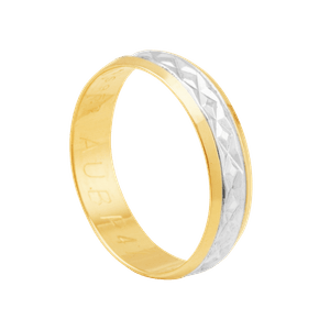 Alianças Bodas de Prata em Ouro 18K Feminina - AU8106