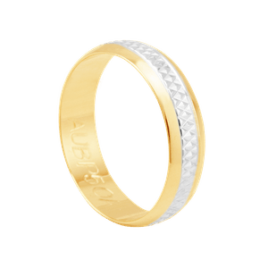 Alianças Bodas de Prata em Ouro 18K Masculina - AU8116