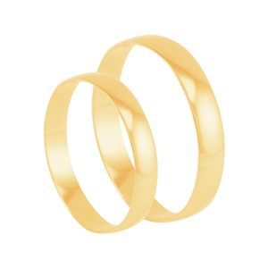 Par de Alianças de Ouro 18K 3,5 MM - AU1457