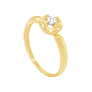 Anel Flor com Diamantes em Ouro 18k - AU8213