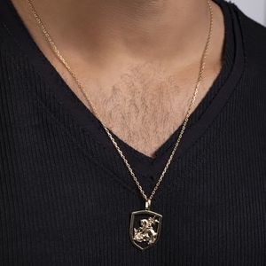 Pingente em Ouro 18K Medalha de São Jorge - AU5037