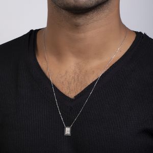 Escapulário em Ouro Branco 18K N. Sra do Carmo e Sagrado Coração de Jesus-AU5699
