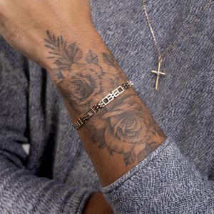 Pulseira em Ouro 18K Bicolor Masculina - AU6212