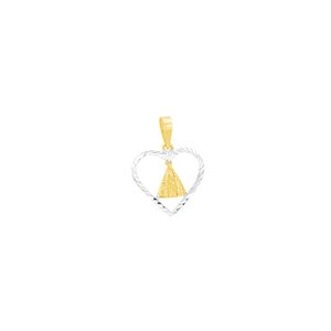 Pingente em Ouro 18K Coração N. Sra. Aparecida - AU8035