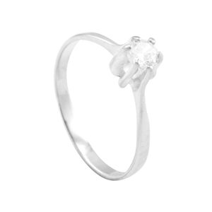 Anel em Prata 925 Solitário com Zircônia - PL9697
