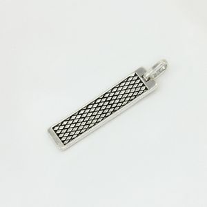 Pingente em Prata 925 com Placa Retangular Fina - PL9875