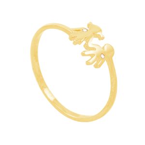 Anel em Ouro 18K Menino e Menina com Zircônias - AU2707