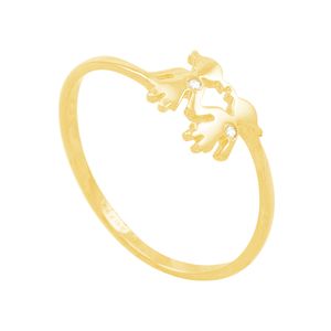 Anel em Ouro 18K Meninas com Zircônias - AU2706