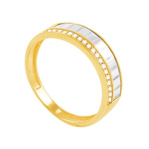 Anel em Ouro 18K Bicolor e Diamantes - AU5105