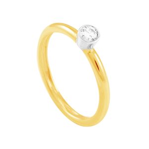 Anel Solitário Ouro 18K com Brilhante - AU1065