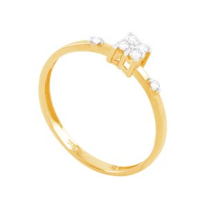 Anel em Ouro 18K Solitário com Diamante - AU3578