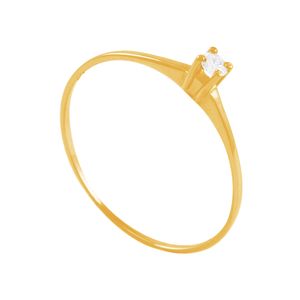 Anel Solitário em Ouro 18K com Diamante  - AU4557