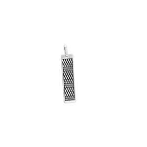 Pingente em Prata 925 com Placa Retangular Fina - PL9875