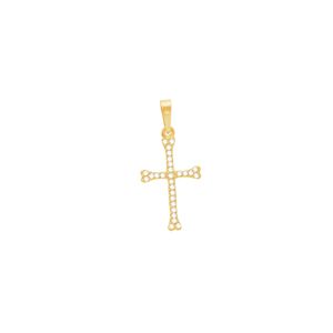 Pingente em Ouro 18K Cruz com Zircônias - AU8432