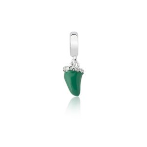 Berloque em Prata 925 Dente de Sabre Verde - PL10835