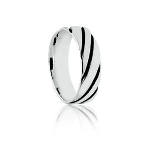 Anel em Prata 925 Masculino Trabalhado - PL10922