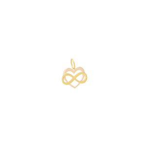 Pingente em Ouro 18k Amarelo e Rosé Coração e Infinito - AU8560