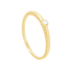 Anel em Ouro 18k Solitário com Diamante - AU8598