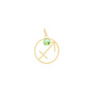Pingente em Ouro 18k Signo Sagitário com Topázio - AU8676