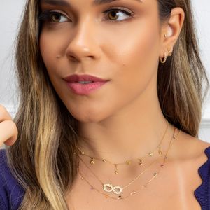Gargantilha em Ouro 18k Infinito Espírito Santo - AU7286
