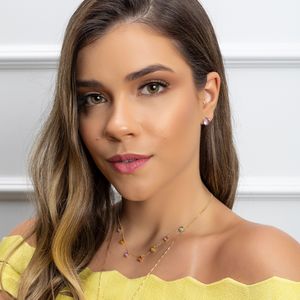 Gargantilha em Ouro 18k com Safiras Colors - AU7604