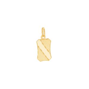 Pingente em Ouro 18k Placa Acetinada - AU8294