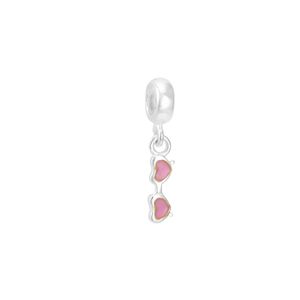 Berloque Moments em Prata 925 Óculos Coração Rosa - PL11803