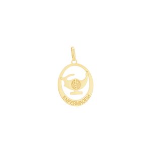 Pingente em Ouro 18k Formatura Enfermagem - AU10159