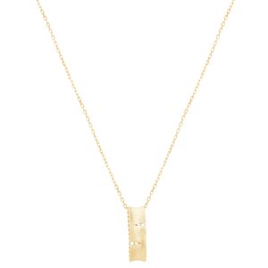 Gargantilha em Ouro 18k Pingente com Diamantes - AU10088