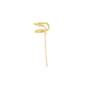Piercing Fake em Ouro 18k com Diamantes - AU10119
