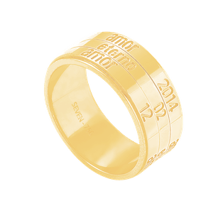 Aliança em Ouro 18K Masculina Amor Etreno Amor - AU1167